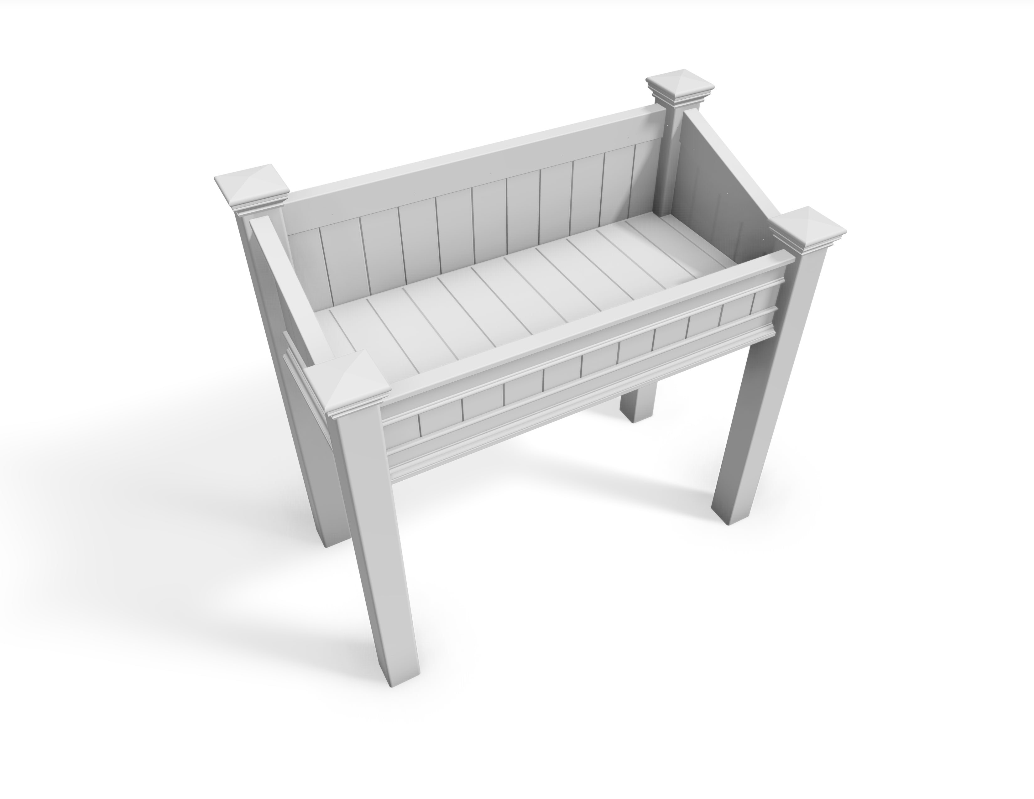 Vita 48" x 24" Liberty Accessible Raised Vinyl Garden,White, VA68240