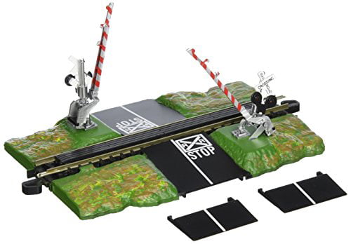 Bachmann Trains - Snap-Fit E-Z TRACK E-Z TRACK CROSSING GATE - NICKEL SILVER Rail With Grey Roadbed - N Scale