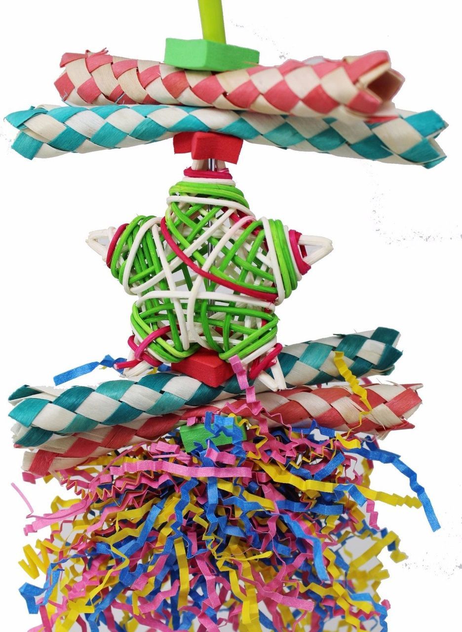 Bonka Bird Toys 1040X Christmas Foraging Star Vine and Paper Bird Toy