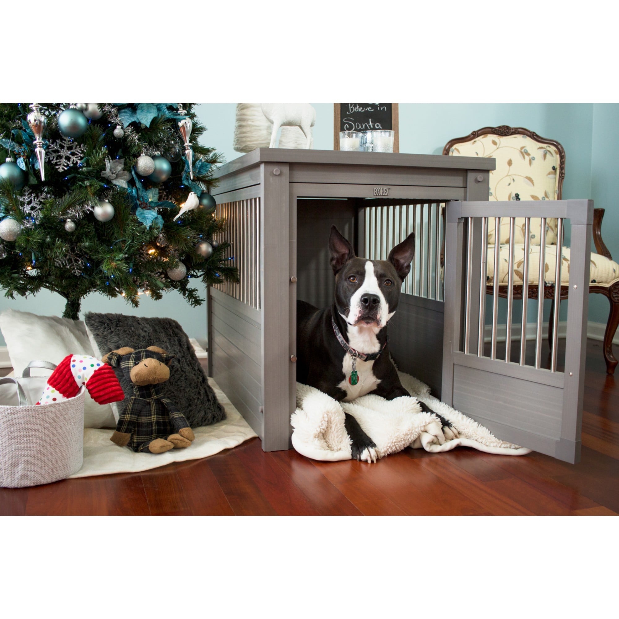 ECOFLEX® Dog Crate End Table - Grey Large