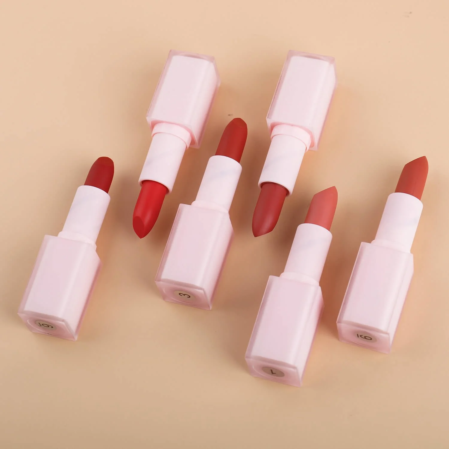 14 Color Vegan Makeup Pink Tube Matte Lipstick