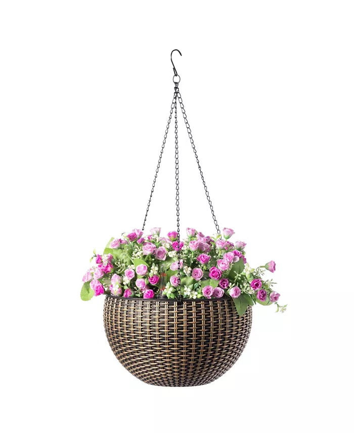 Gardenised Self Watering Hanging Basket Flower Planter