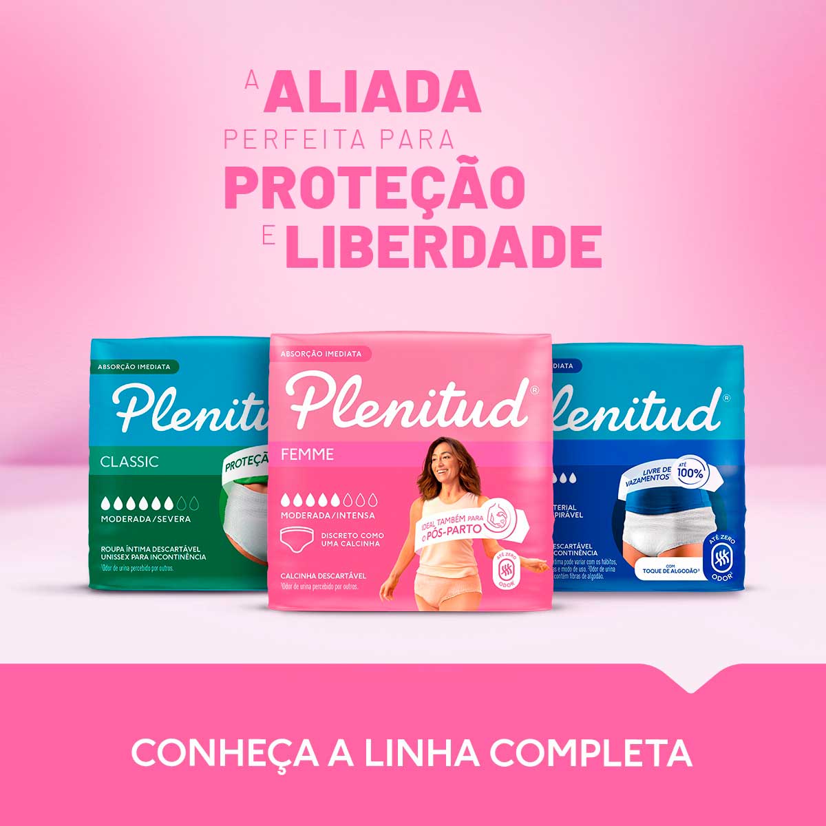 Roupa Intima Plenitud Femme para Incontinencia P/M-16 Unidades