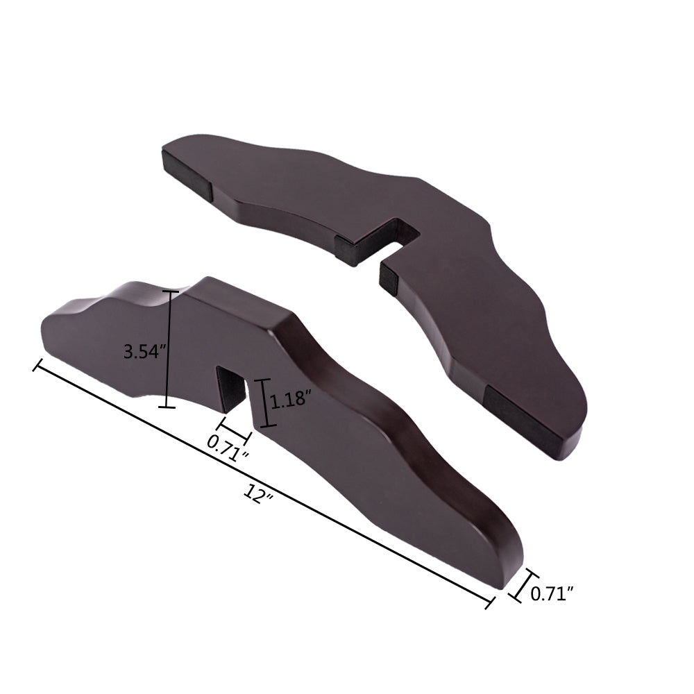 Unipaws Support Feet for Wooden Pet Gate， Freestanding Dog Gate， Set of 2， Design for 0.71 inches Thickness Panel，Espresso