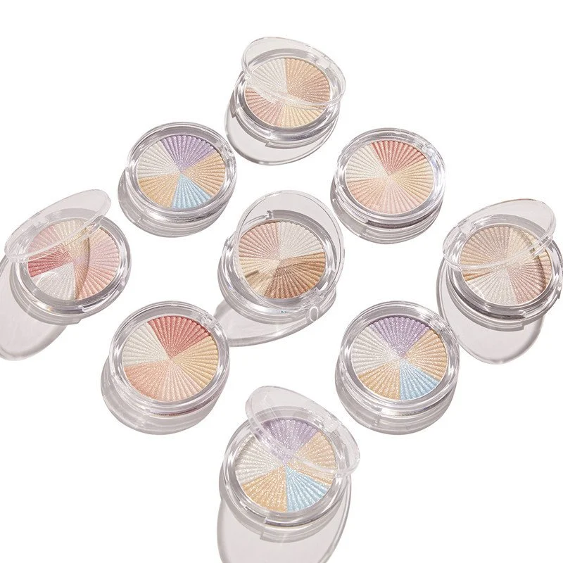 5 Color Highlighter Palette Shimmer Bronzer Powder Palette