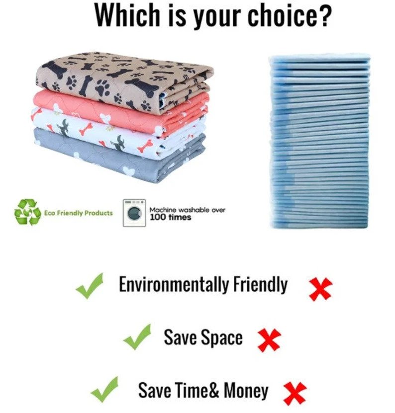 AtPet Washable Reusable Pee Pads， Waterproof， Reusable， Leak-Proof， (27