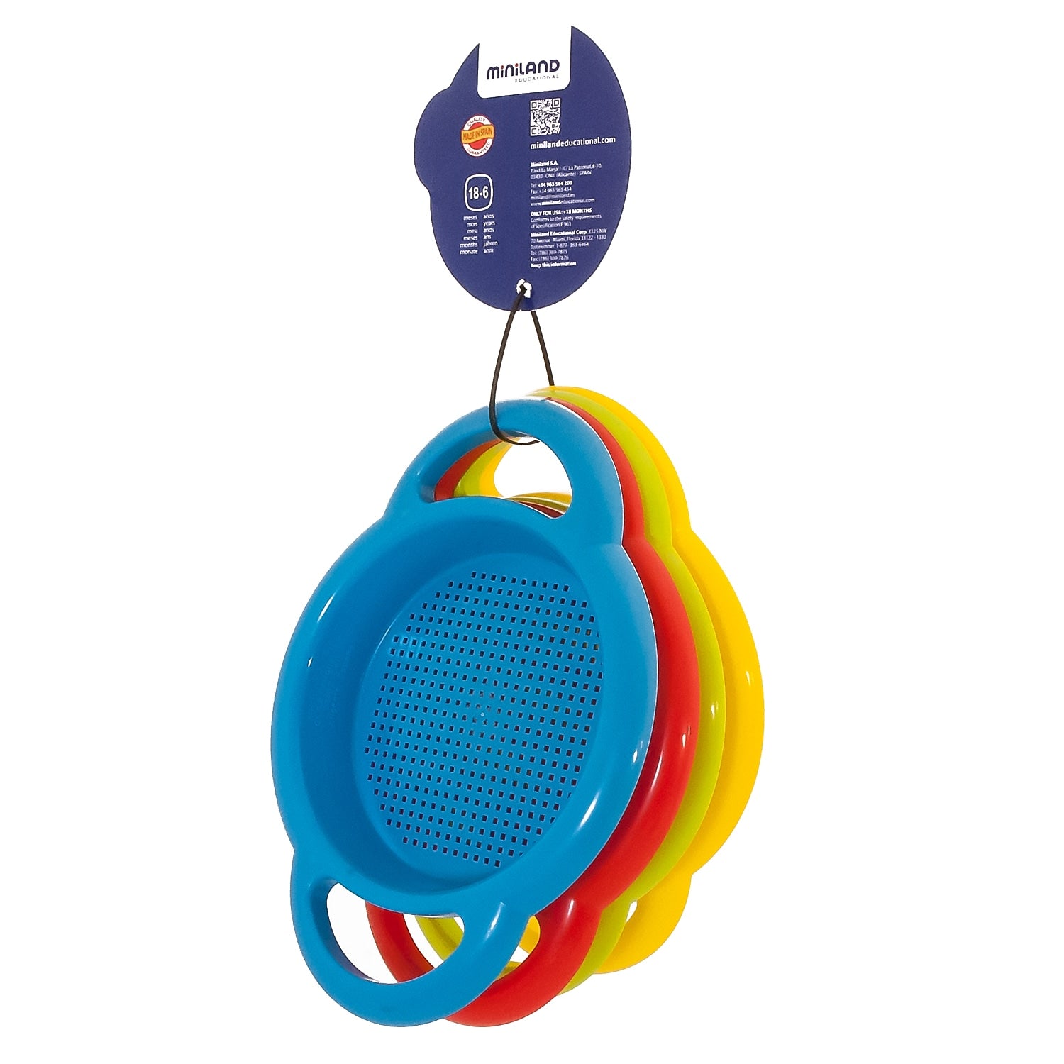 Miniland Educational Sieves, 4 per Pack, 3 Packs