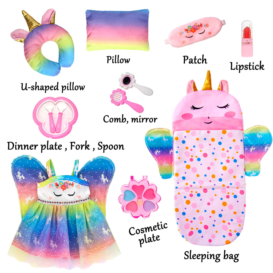 Alive Baby Doll Clothes Accessories Set for 10 Inch Baby Dolls 12 Inch Alive Baby Dolls 14 to 14.5 Inch Like Wellie Wishers Dolls （NO Doll)