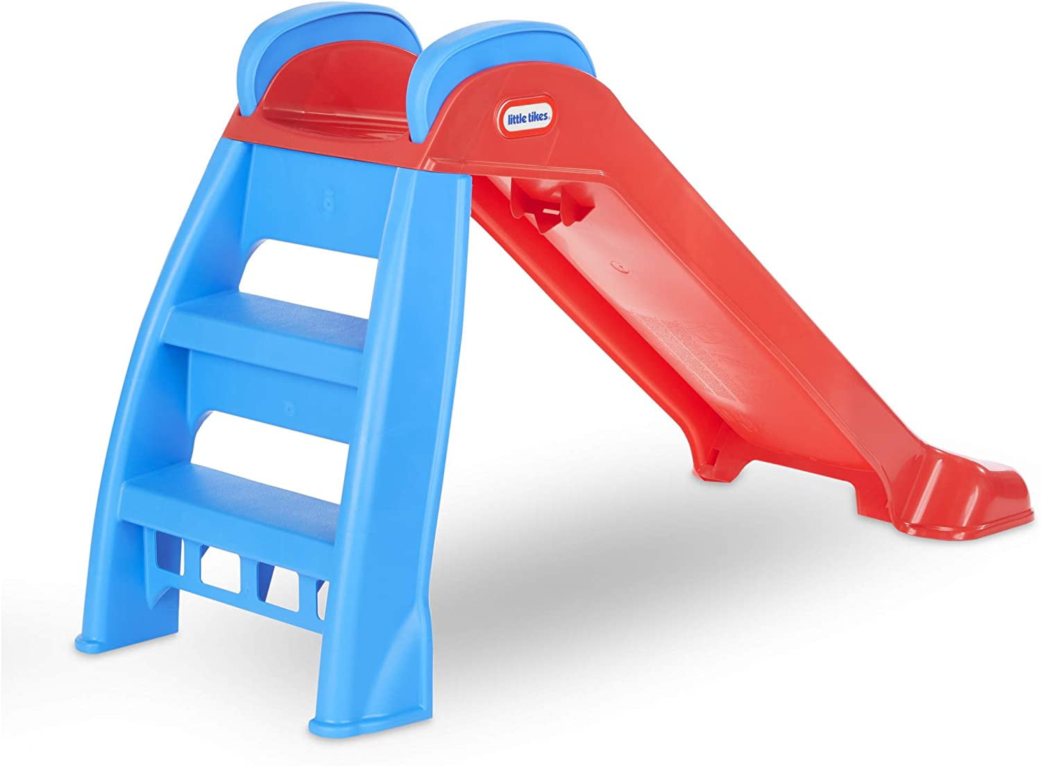 Little Tikes First Slide Toddler Slide， Easy Set Up Playset for Indoor Outdoor Backyard， Easy to Store， Safe Toy for Toddler， Slip And Slide For Kids (Red/Blue)