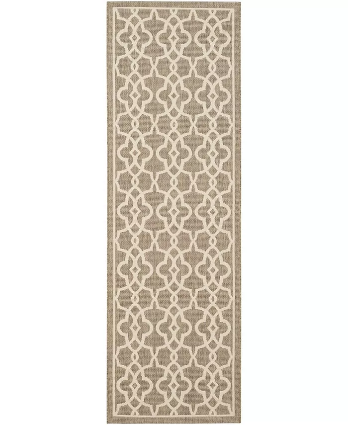 Safavieh Courtyard Mocha and Beige 2'7