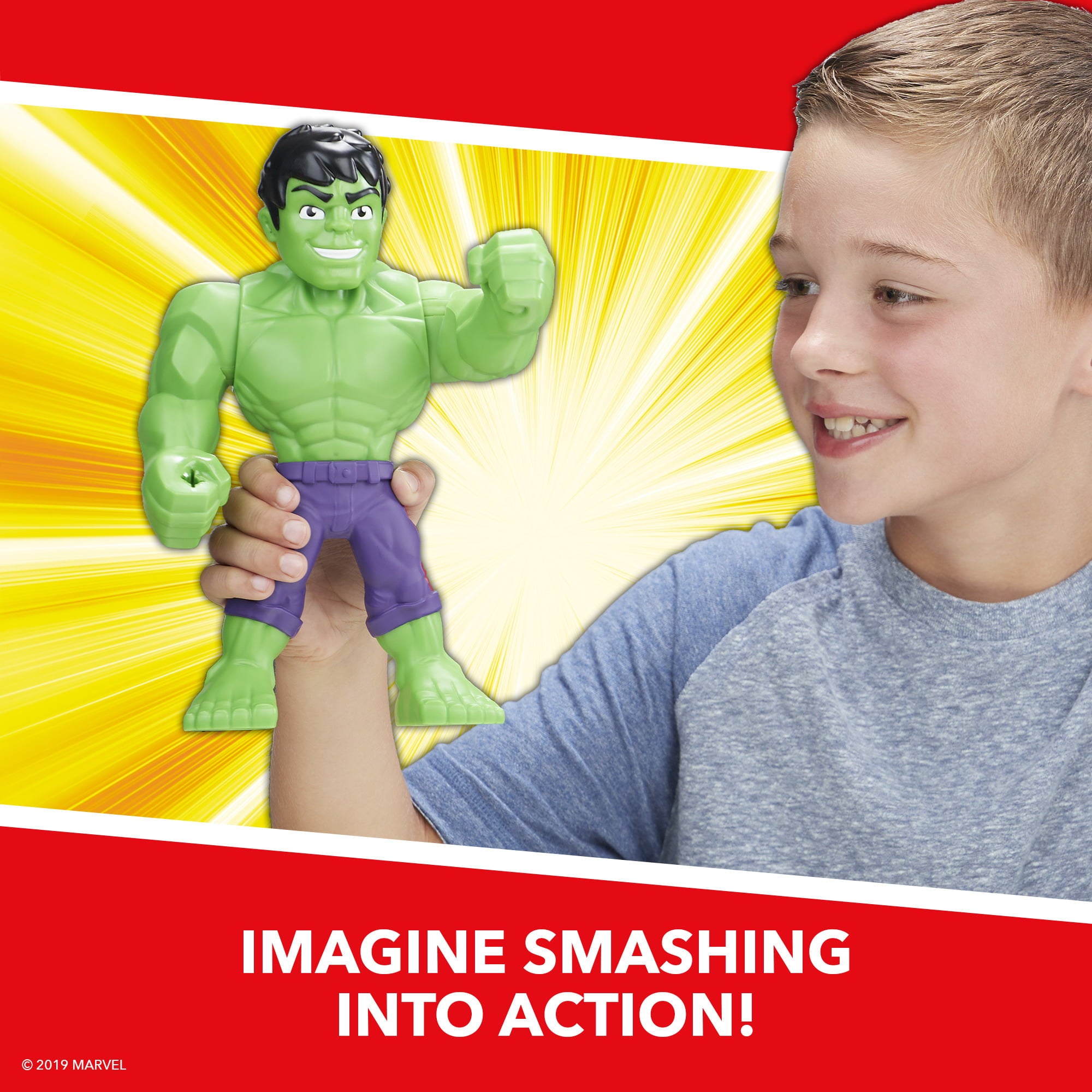 Playskool Marvel Super Hero Adventures Mega Mighties Hulk， 10-Inch Toy