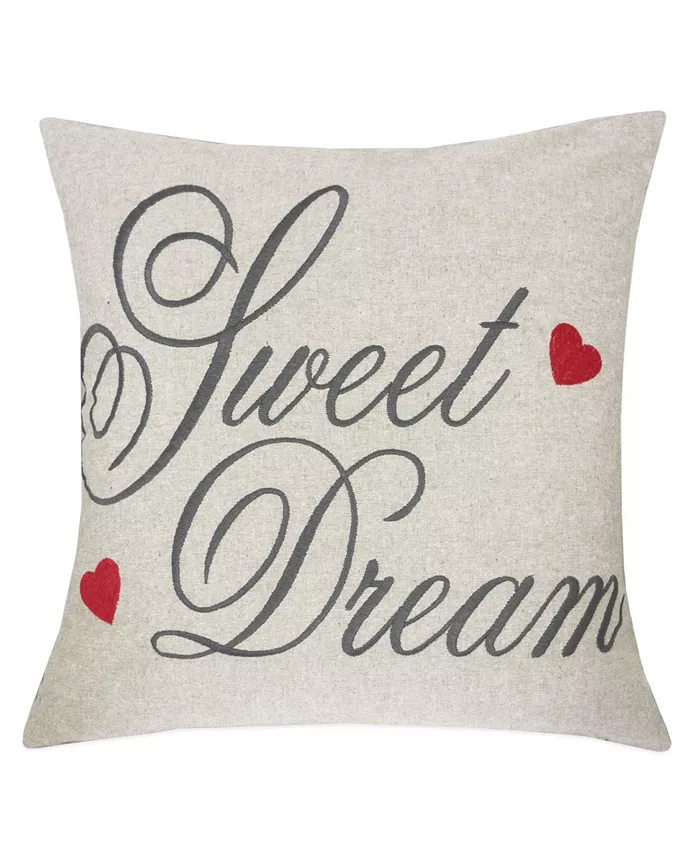 Homey Cozy Tori Embroidered Linen Square Decorative Throw Pillow