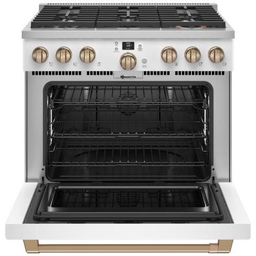 Caf¨¦ 36-inch Freestanding Dual-Fuel Range with 6 Burners C2Y366P4TW2