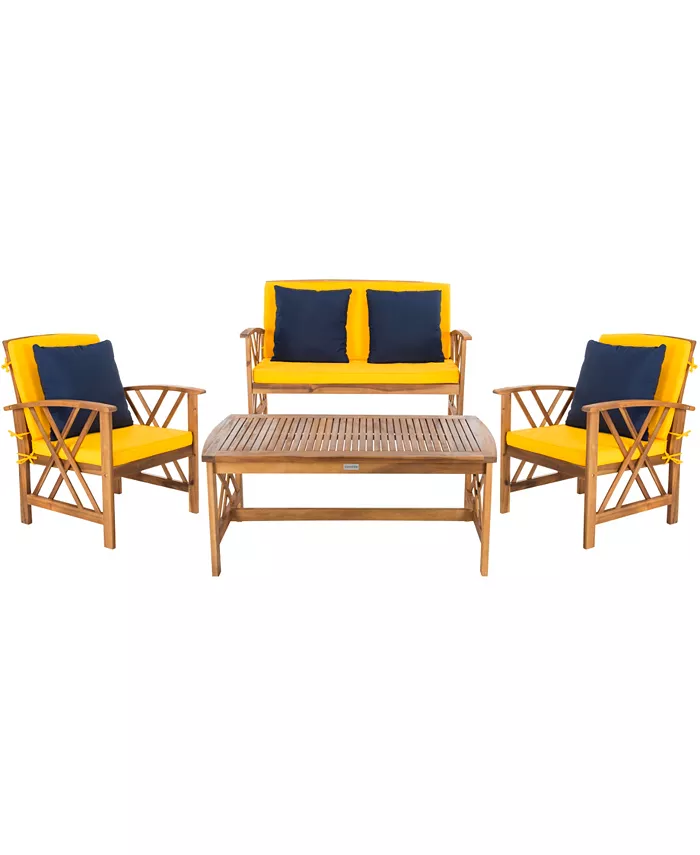 Safavieh Fontana 4Pc Outdoor Seating Set