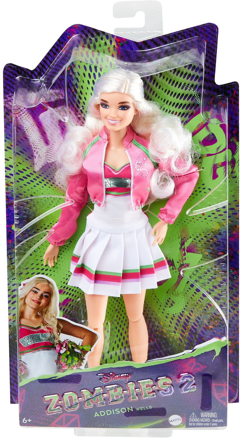 Disney’S Zombies 2, Addison W Ells Cheerleader Doll (11.5-Inch)