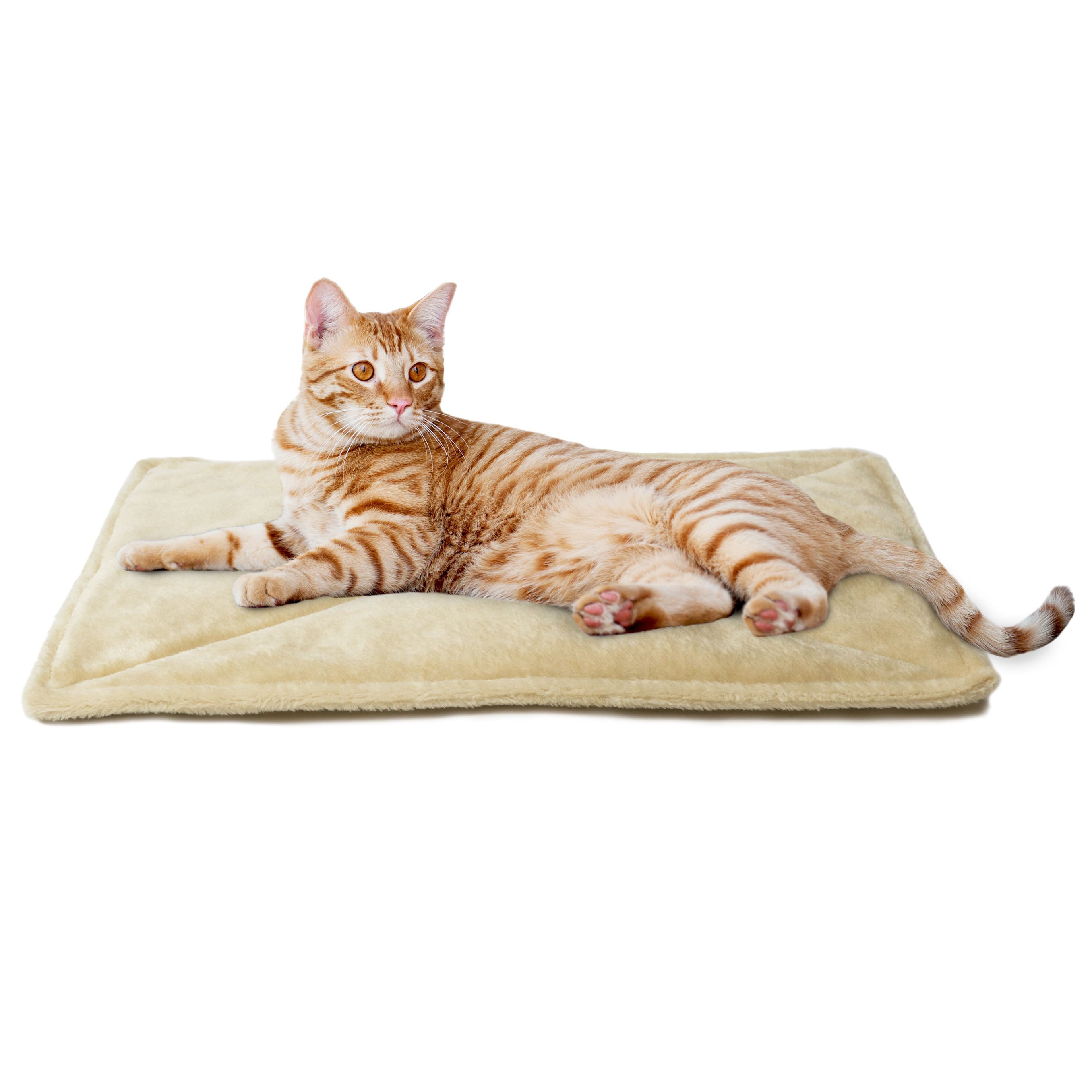 FurHaven | ThermaNAP Faux Fur Self-Warming Pet Bed Mat， Cream， Small