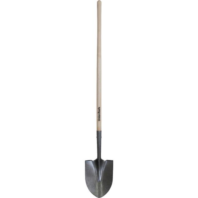 The Ames 40193 Union Long Handle Round Point Shovel, Black