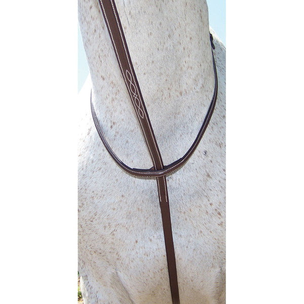 Intrepid International Pro-Trainer Raised Fancy Standing Martingale Brown Full-X-Full