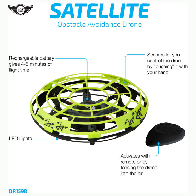 Sky Rider Satellite Obstacle Avoidance Drone， DR159， Green