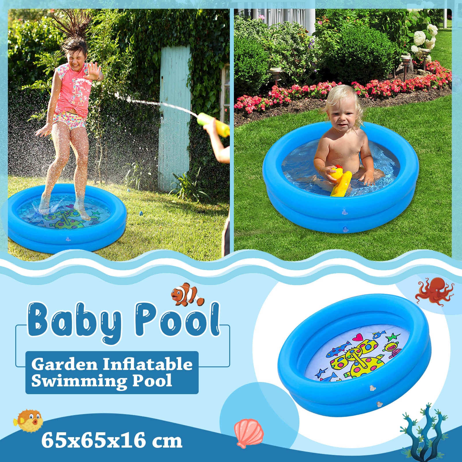 Medcursor Swimming Pool Inflatable Baby Swimming Pool Portable Inflatable Children Pump Pool Water Game