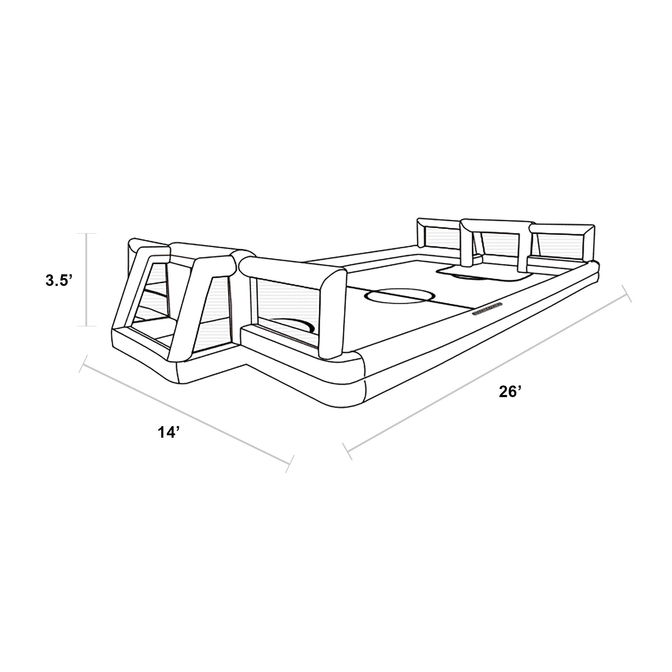 Sportspower Inflatable Soccer Field with 2 Soccer Goals