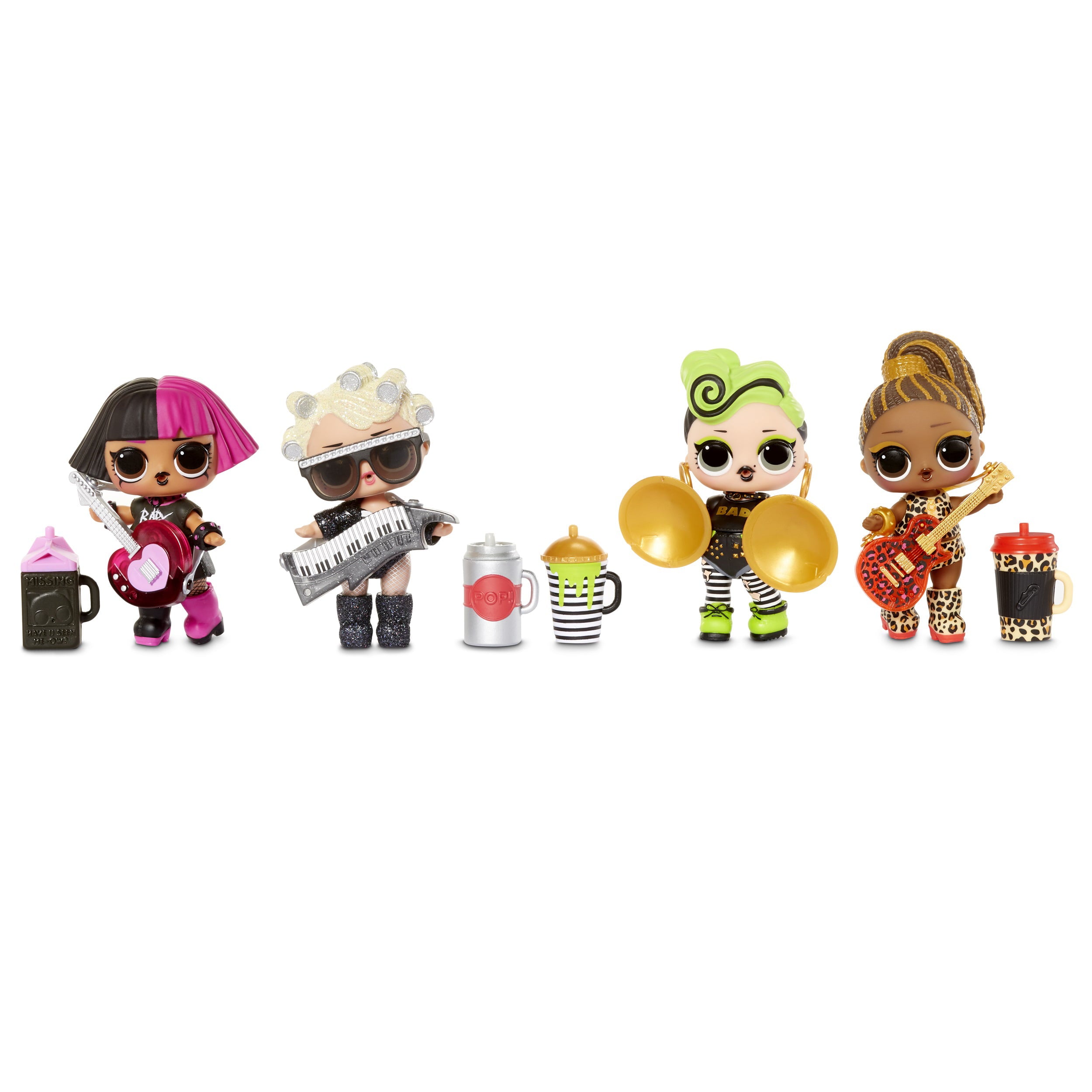 LOL Surprise OMG Remix Super Surprise With 70+ Surprises Including 4 Fashion Dolls And 4 Dolls (Sisters), Rock Instruments That Really Play Music, Boom Box Packaging, Rock Band Accessories Ages 4+