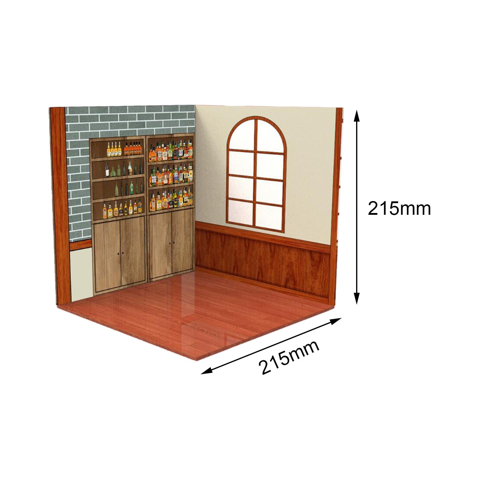 1/12 Scale Background Scene Model Collection ama Parking Lot Background Background Scene Action Figure Doll Vehicle Scene Toy Tea House