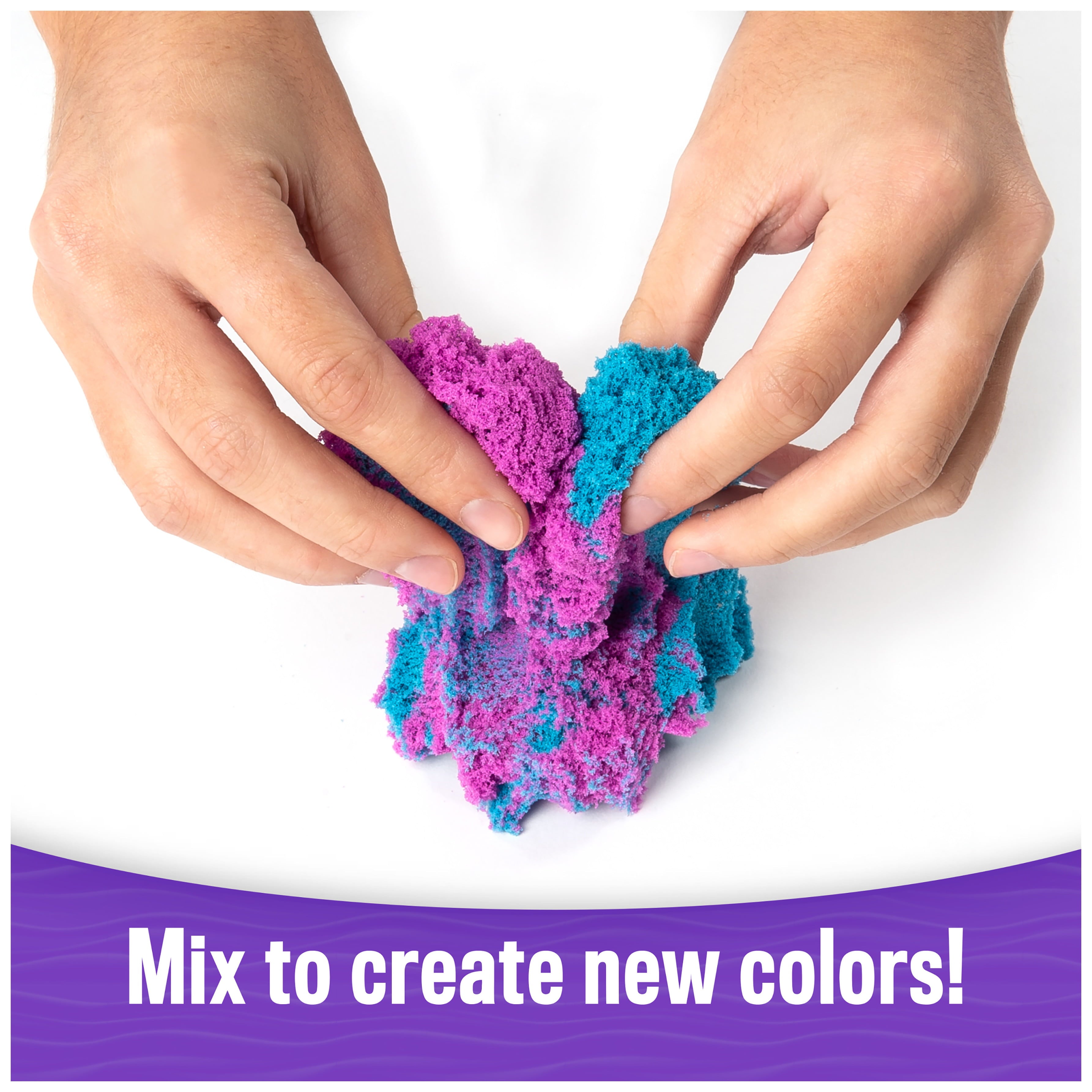 Kinetic Sand Slice N' Surprise with 13.5oz Sand (3 Colors) and 7 Tools