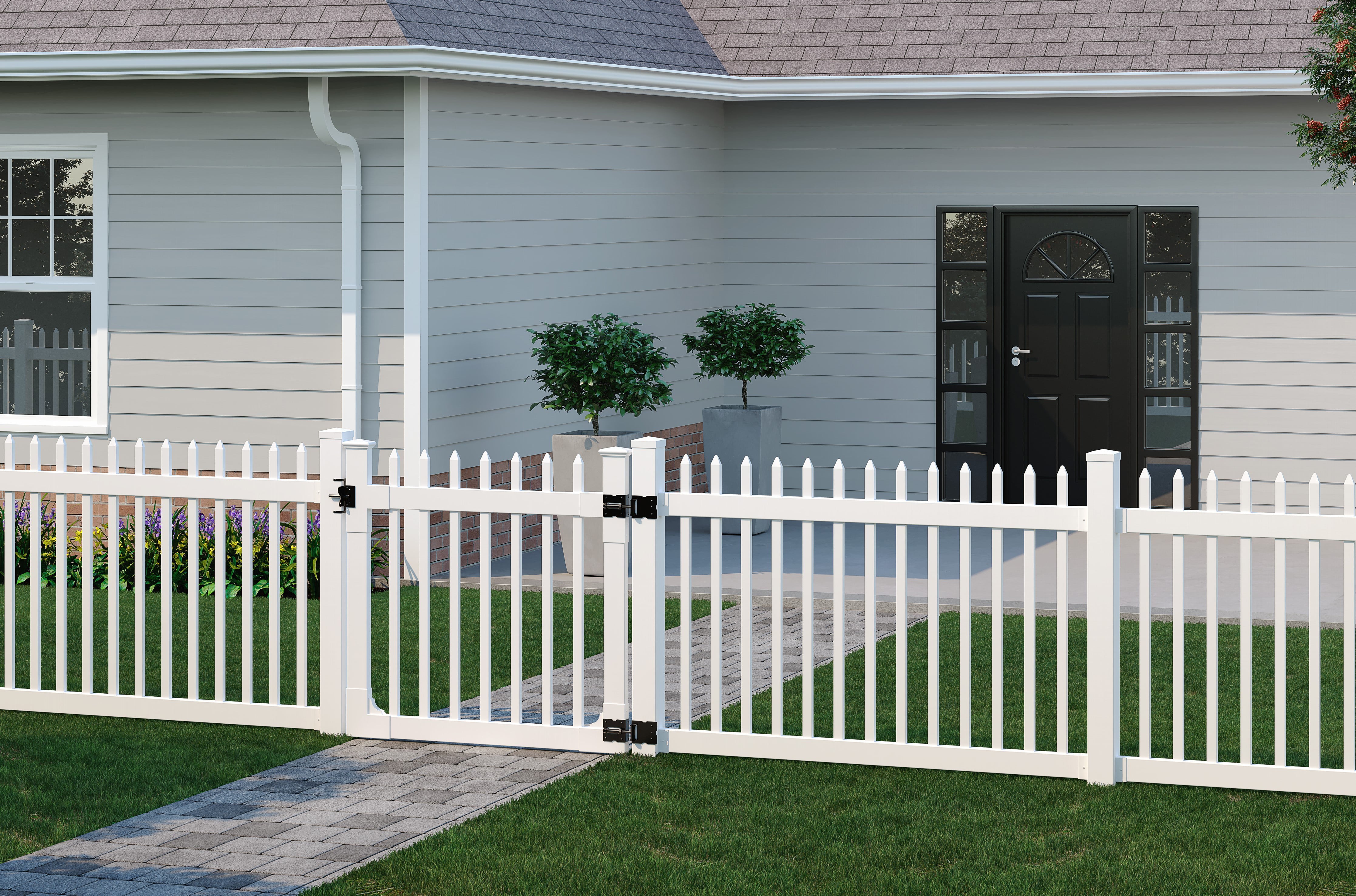 Nantucket Vinyl Picket Gate 4ft x 4ft