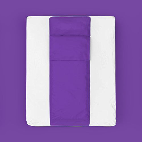 Holiday Lightweight Warm Roomy Cotton Sleeping Bag Liner Sleep Sack Comfortable Sleeping Bag Line for Travel-86"*45,purple color