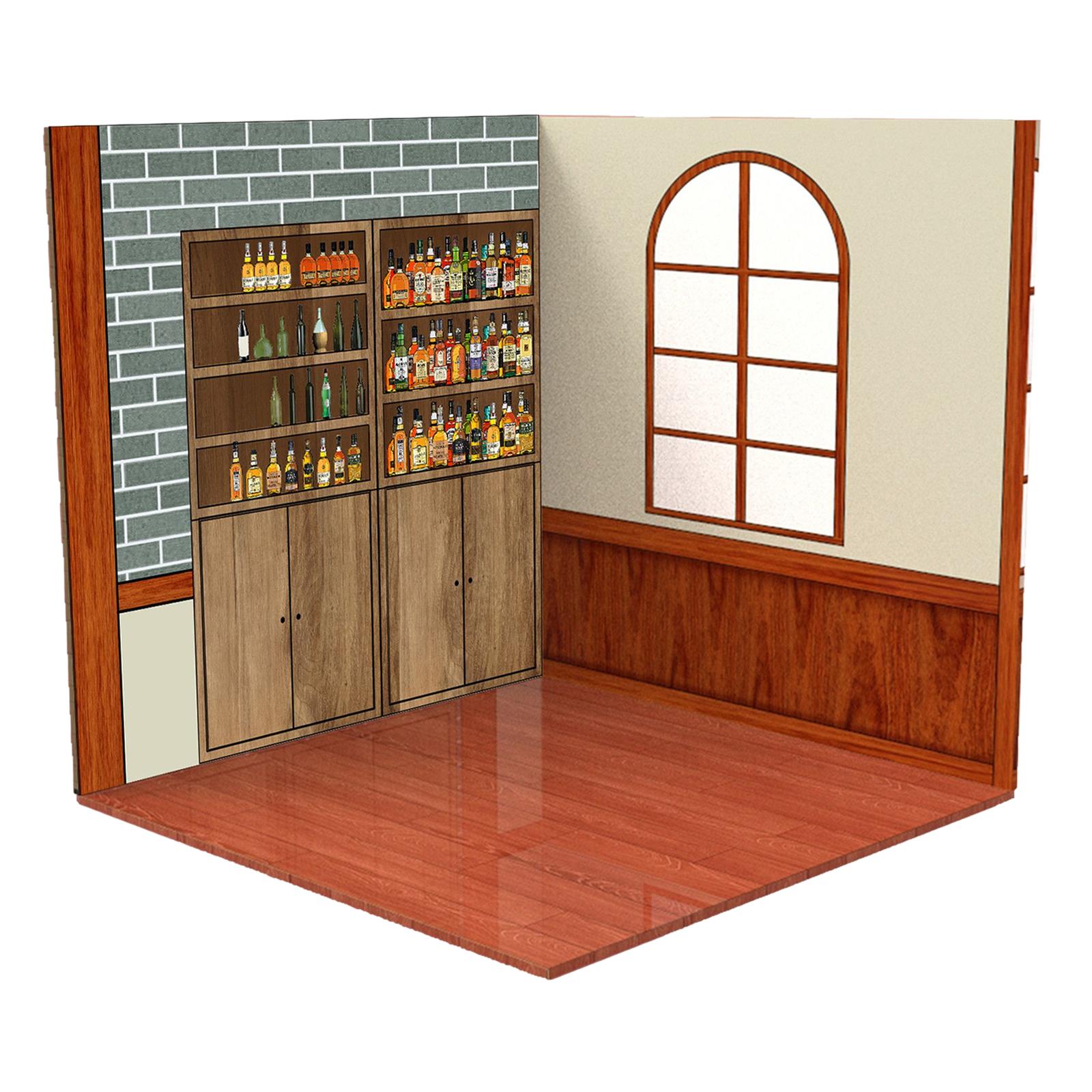 1:12 Backdrop Scene Layout Display Background Vehicle Model Showcase ama Organizer for Action Figures Diecast Car Dolls Pub