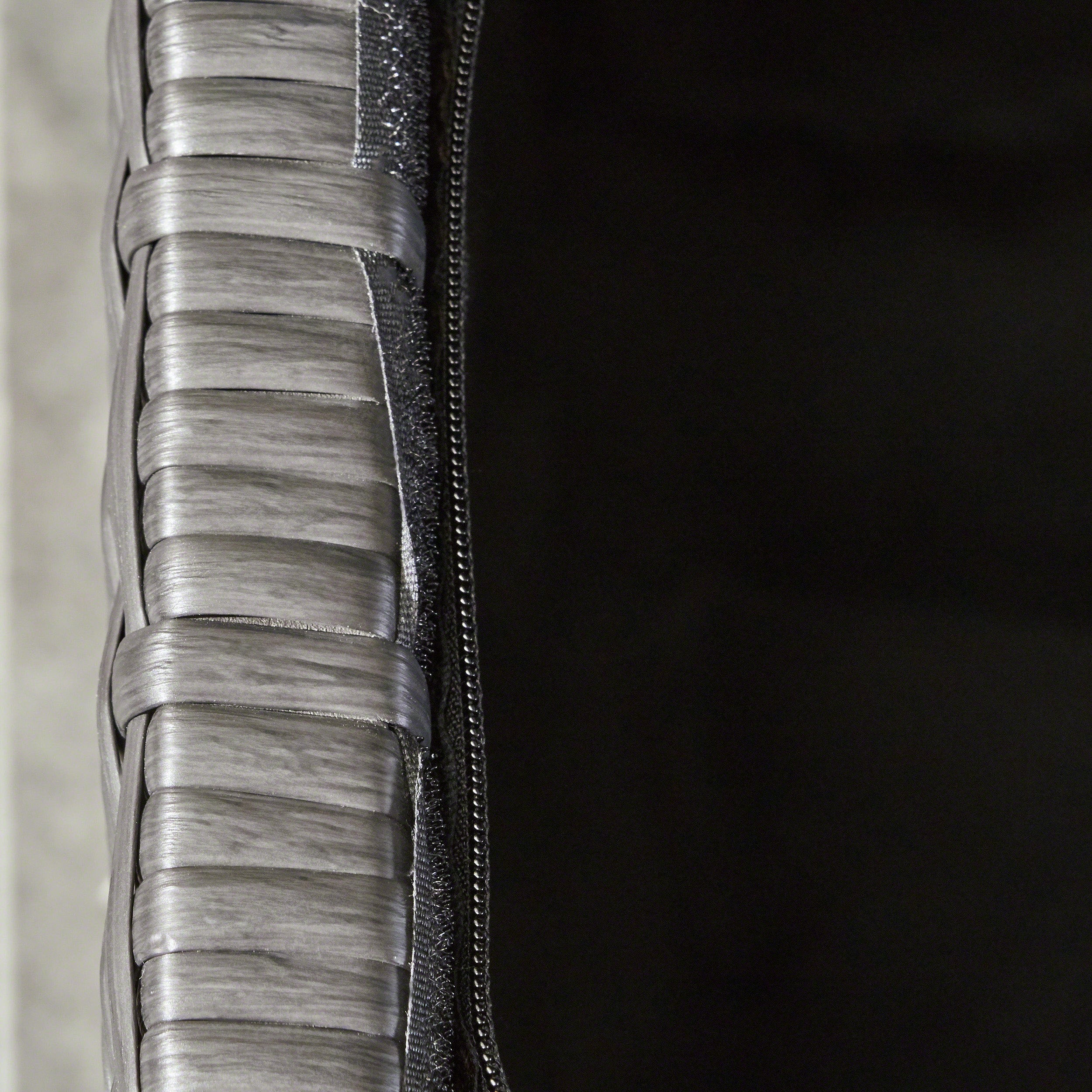 Sampa Outdoor Wicker Storage Ottoman, Gray