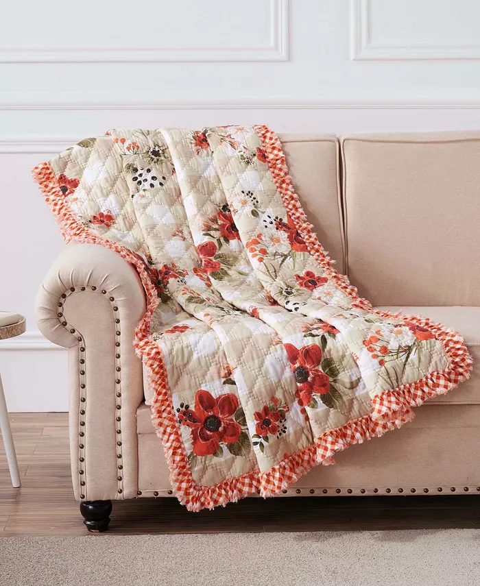 Greenland Home Fashions Wheatly Quilted Throw， 50