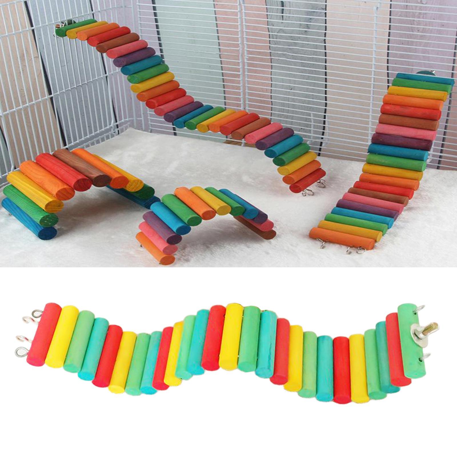 Healthy Hamster Bridge Ladder Swing Cage Toy Hamster Gerbil Parrot Resting Stand Rack Rack Hanging Perches- Einfach zu installieren 30x7.5cm