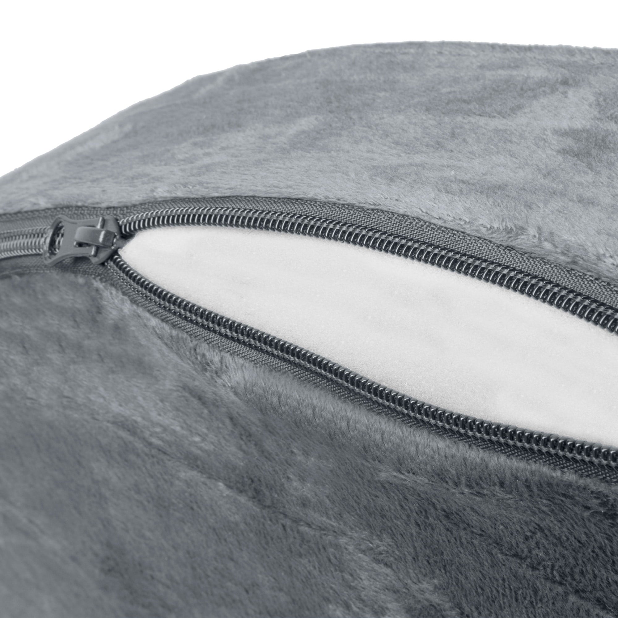 FurHaven Pet Dog Bed | Orthopedic Microvelvet Snuggery Burrow Pet Bed for Dogs and Cats， Gray， 26-Inch