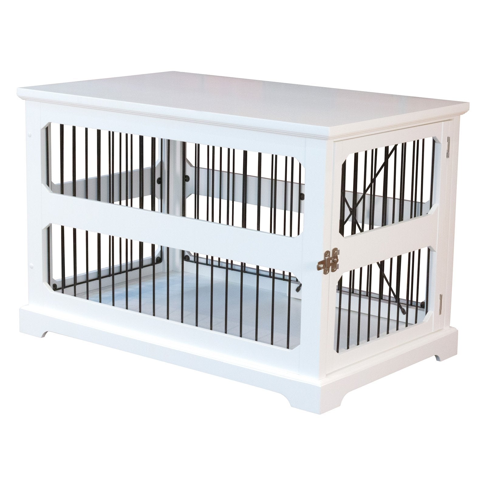 Merry Products Slide Aside Crate And End Table， White， Medium