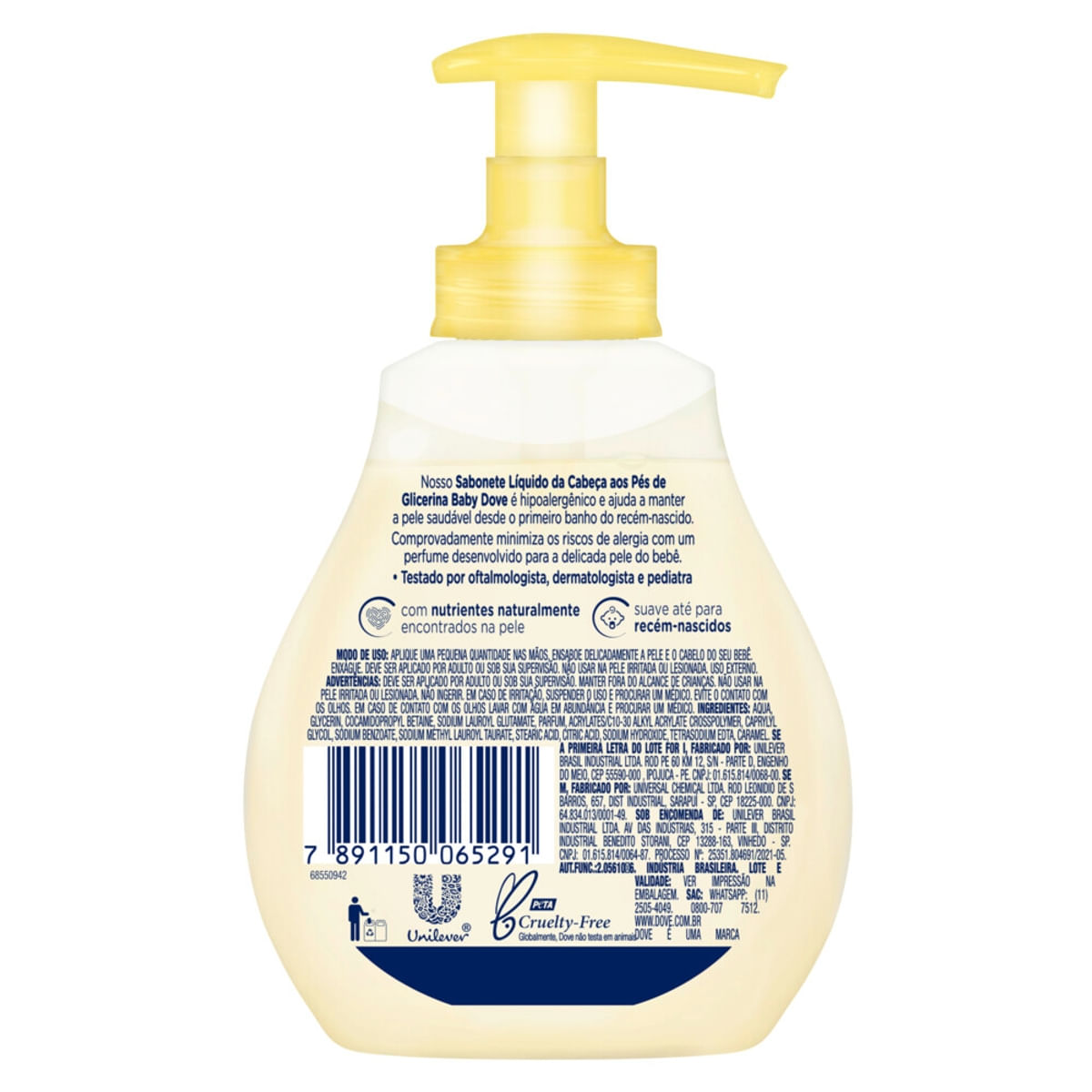 Sabonete Liquido Baby Dove Hidratacao Glicerinada 200ml
