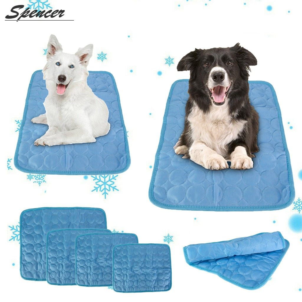 Spencer Pet Cooling Mat for Dogs Cats Non Toxic Breathable Ice Silk Cooling Pad Blanket for Kennels Crates Sofa Car Seats 