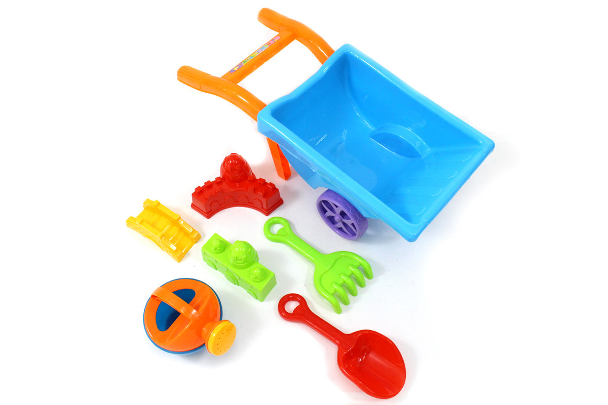 Bisontec Beach Toy Playset With Wheelbarrow (Colors May Vary)