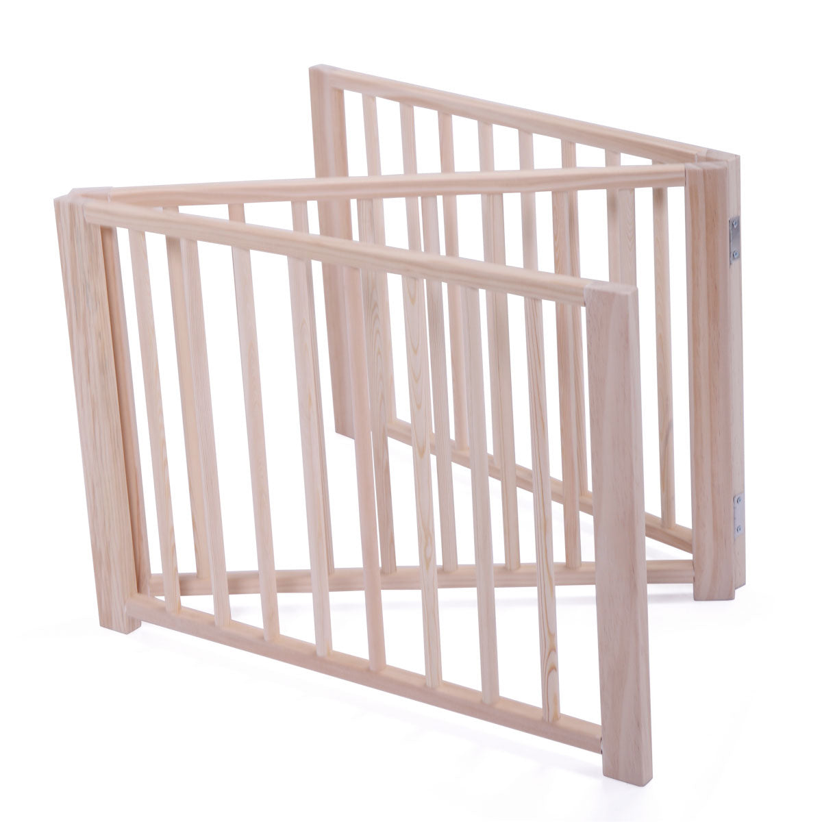 Eccomum 3-Piece Adjustable Solid Wood Construction Pet Fence Free Standing Small puppy Gate for indoor