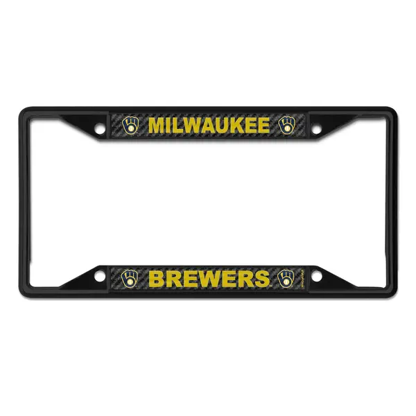 MLB Black Carbon License Plate Frame