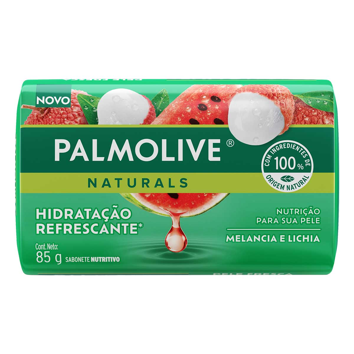 Sabonete em Barra Hidratacao Refrescante Melancia e Lichia Palmolive Naturals 85g