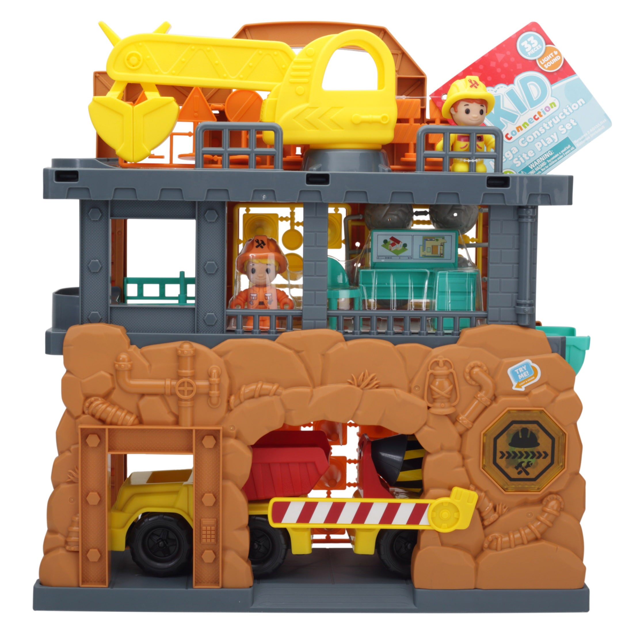 Kid Connection Mega Construction Site Play Set， 33 Pieces