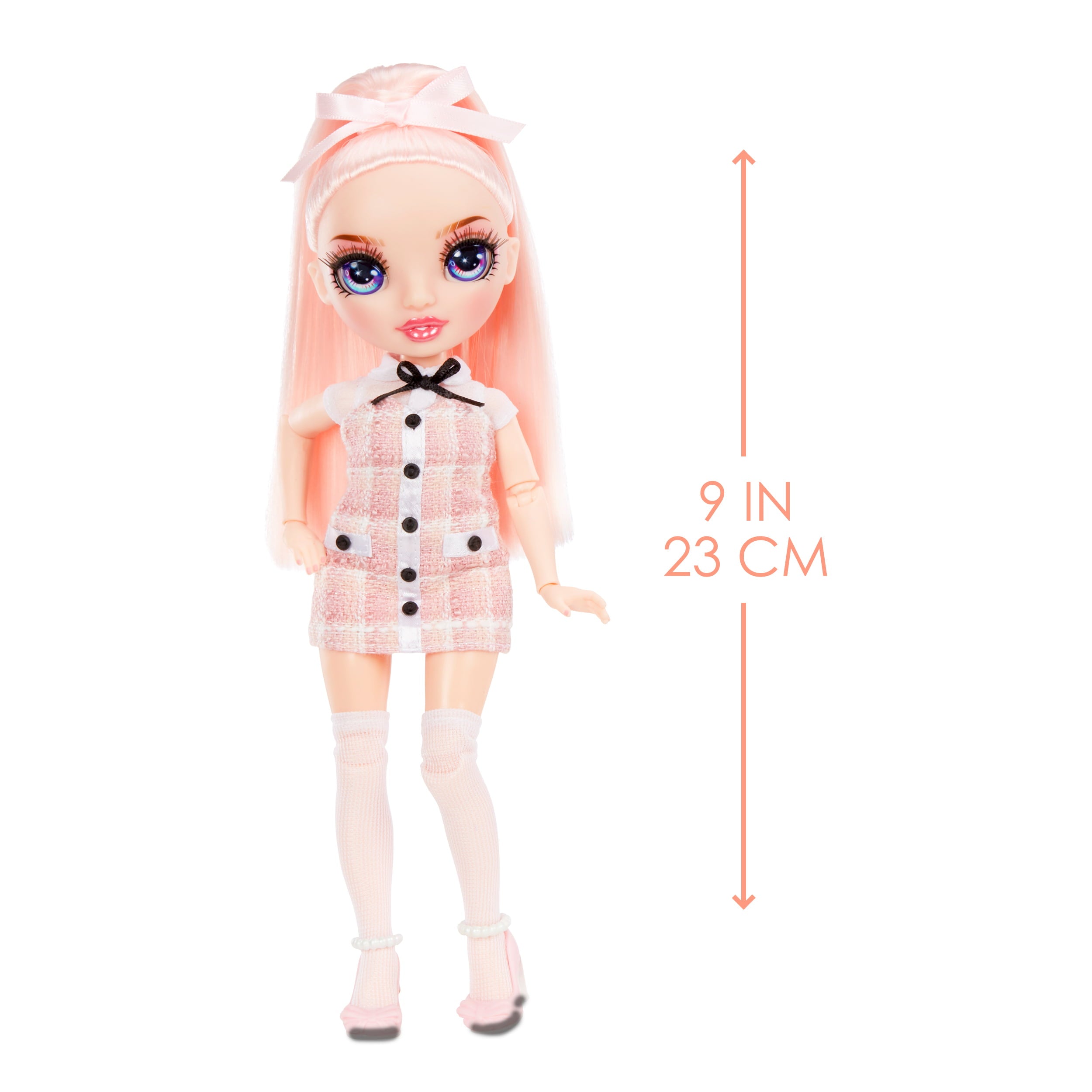 Rainbow High Jr High Bella Parker- 9-inch PINK Fashion Doll with Doll Accessories- Open and Closes Backpack. Great Gift for Kids 6-12 Years Old and Collectors