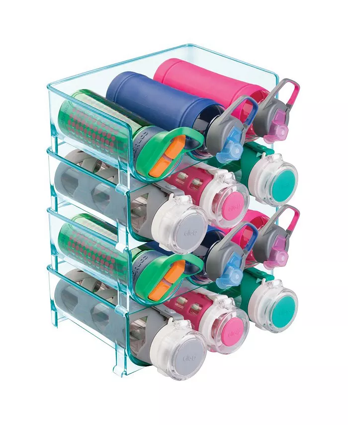 mDesign Plastic Water Bottle Storage Organizer， 2 Pack