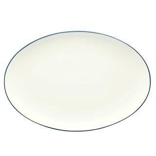 Noritake Colorwave Blue Stoneware Oval Platter 16 in. 8484-414