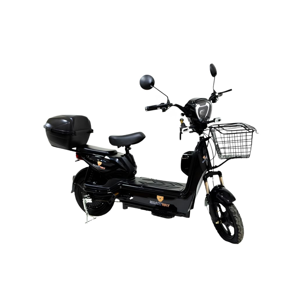 Bicicleta Elétrica Save 350w Sem Cnh Moto Scooter - Cor: Preto