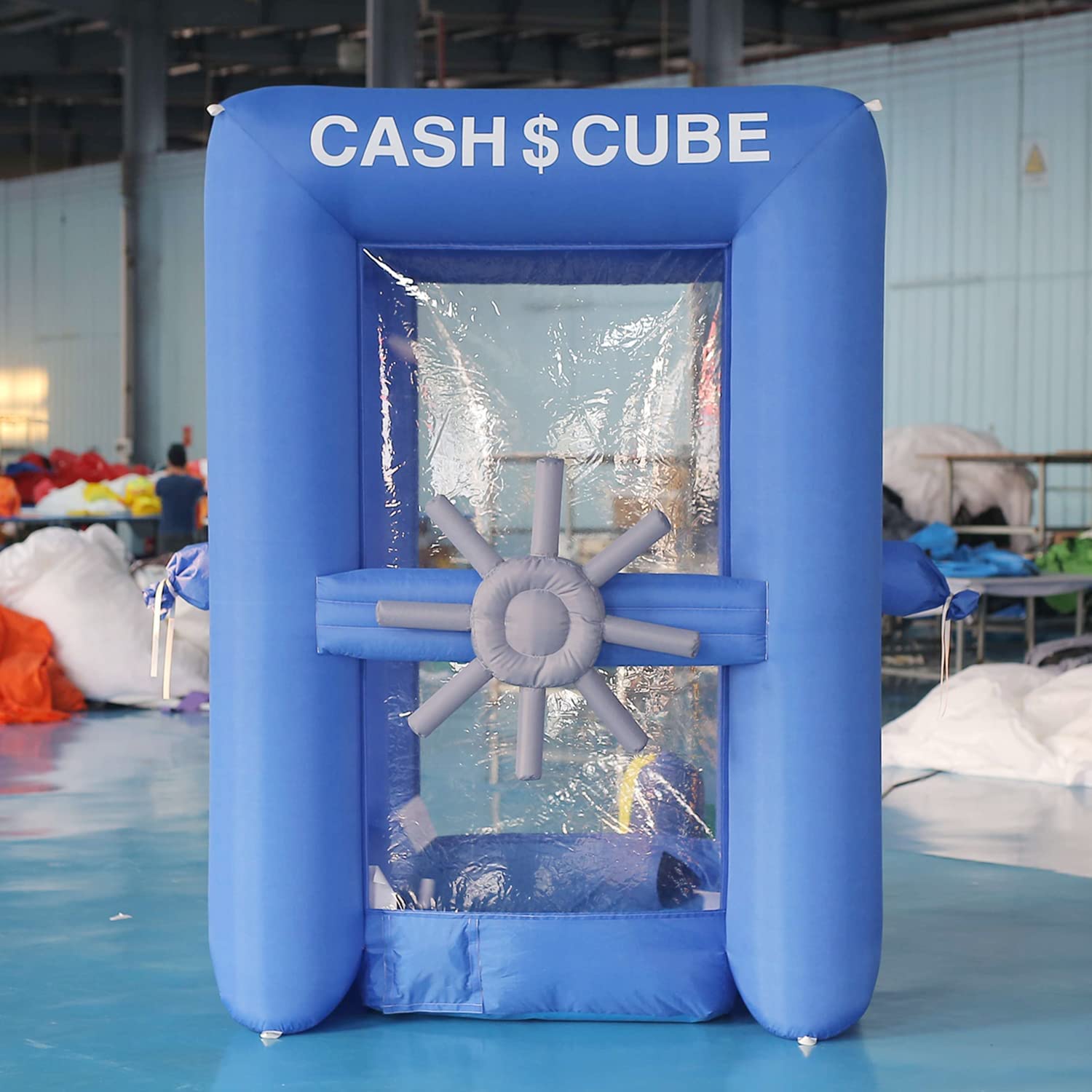 SAYOK Inflatable Cash Cube Booth Inflatable Money Grab Machine for Business Advertising Event Promotion(NO BLOWERS Include)