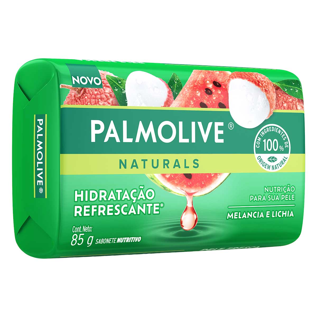 Sabonete em Barra Hidratacao Refrescante Melancia e Lichia Palmolive Naturals 85g