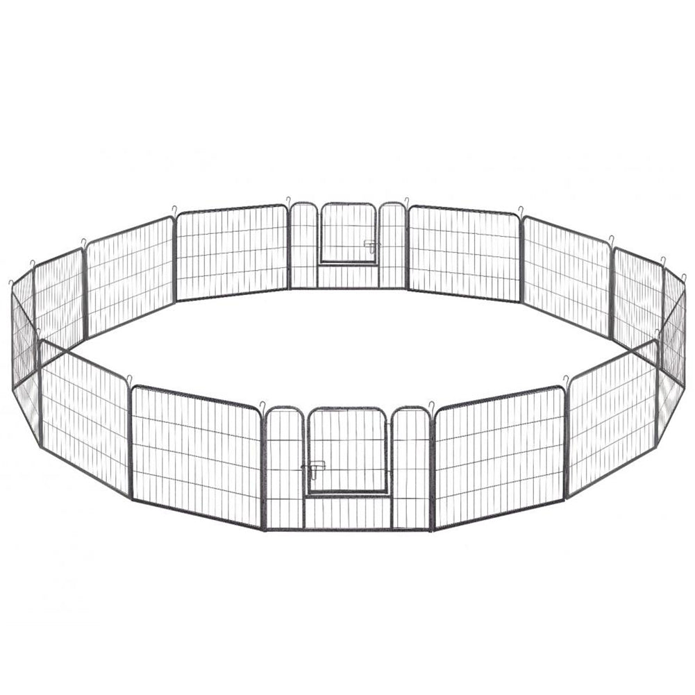 Dog Playpen 8 Panel Foldable Dog Pen Indoor/Outdoor Puppy Pen Pet Playpen for Large Dogs Heavy Duty Metal Exercise Fence for Small Animals with Door for Garden Play Yard 23.6